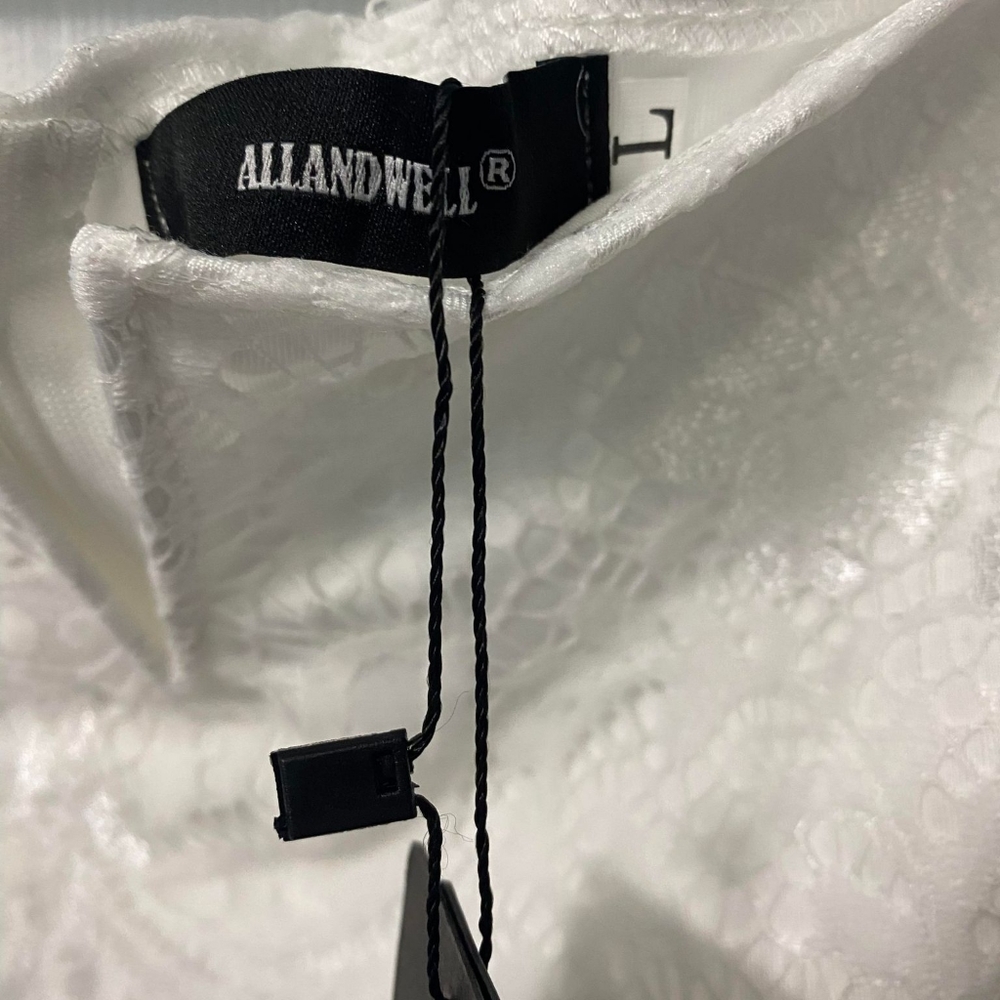 Allandwell white lace dress NWT size large - Picture 6 of 12